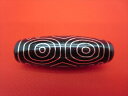 【チベット銀線天珠】龍眼天珠約40×13.8mm【一点物】