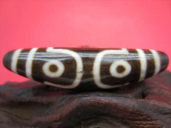 【チベット風化天珠】七眼天珠約58×16×12mm【牛角】【一点物】