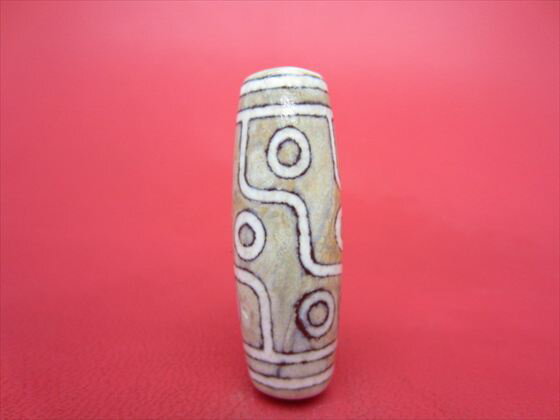 【チベット天珠】九眼天珠約39×13mm【一点物】