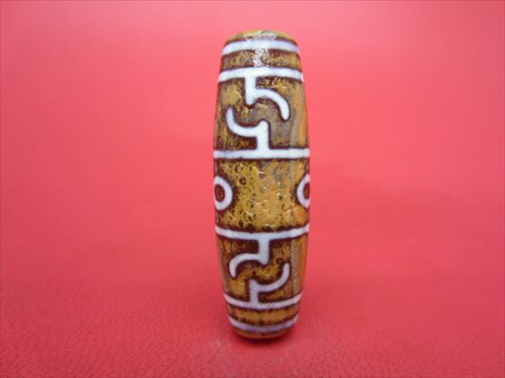 【チベット天珠】蓮師法器天珠約40×13mm【馬蹄痕】【一点物】