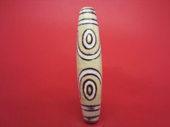 【チベット天珠】三眼天珠約58×13mm【一点物】