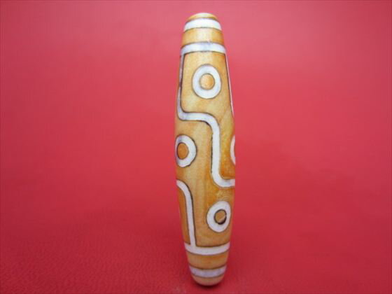 【チベット天珠】九眼天珠約58×13mm【一点物】