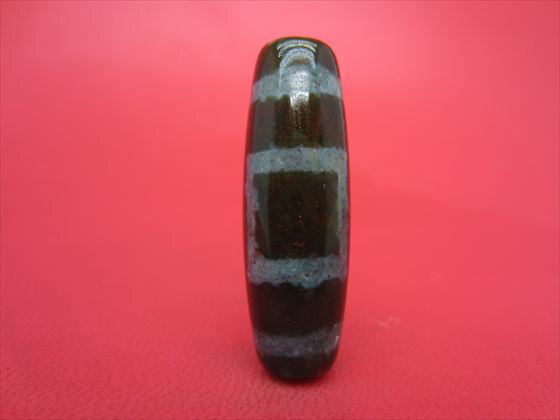 【天地紅朱砂天珠】約38×12.6mm【一点物】