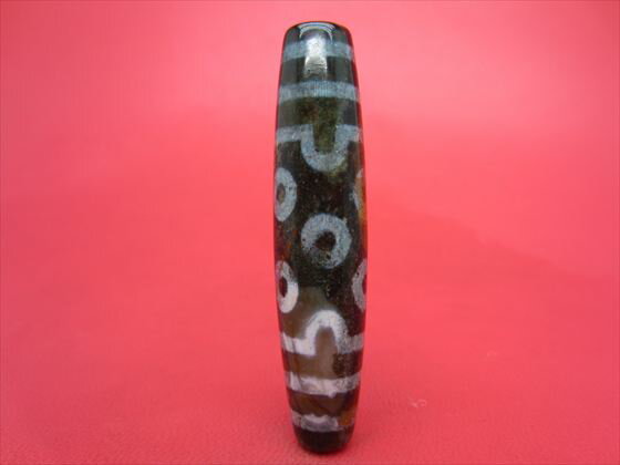 【七眼紅朱砂天珠】約59×13mm【一点物】