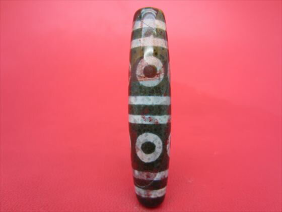 【八眼紅朱砂天珠】約58×13mm【一点物】