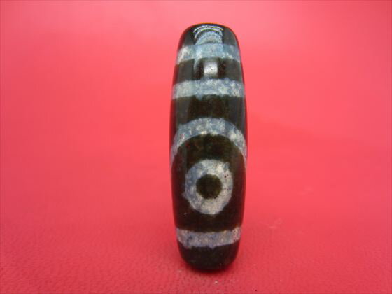 【二眼紅朱砂天珠】約38×13mm【一点物】