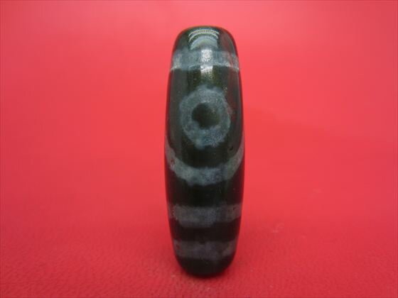 【二眼紅朱砂天珠】約38×13mm【一点物】