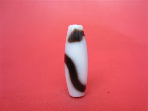 【チベット高級天珠】白蛇天珠・白約36×12mm【一点物】