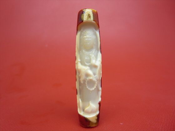 【チベット彫刻天珠】龍神観音天珠約57×13mm【一点物】