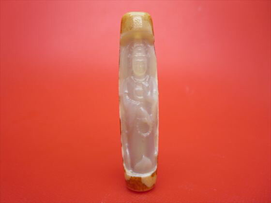 【チベット彫刻天珠】鳳凰観音天珠約57×13mm【一点物】