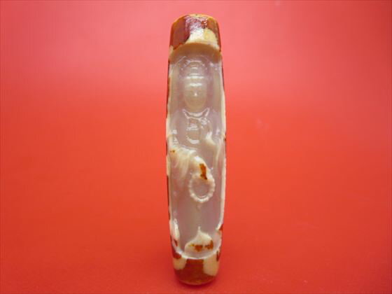 【チベット彫刻天珠】鳳凰観音天珠約57×13mm【一点物】