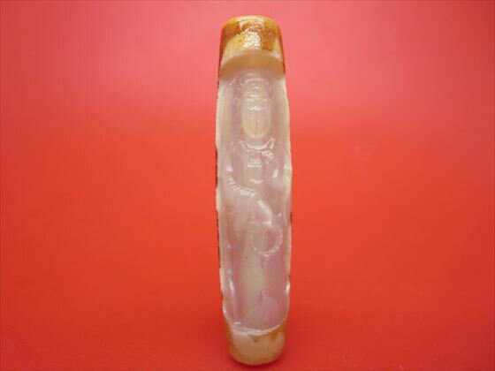 【チベット彫刻天珠】鳳凰観音天珠約57×13mm【一点物】