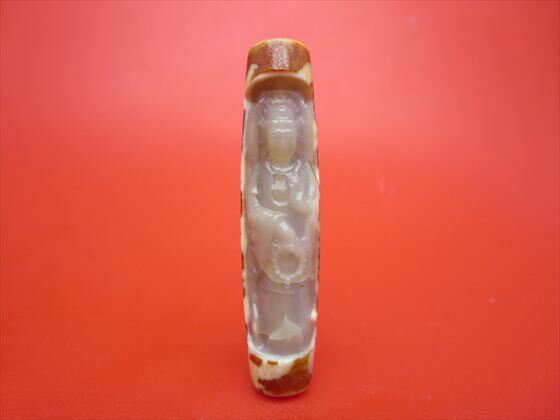 【チベット彫刻天珠】鳳凰観音天珠約58×13mm【一点物】