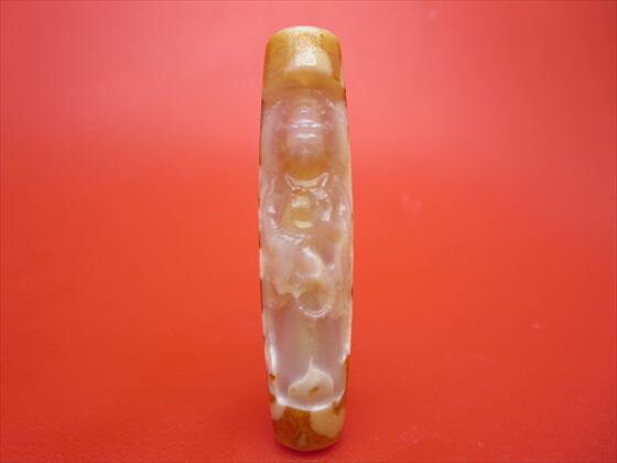 【チベット彫刻天珠】鳳凰観音天珠約58×13mm【一点物】