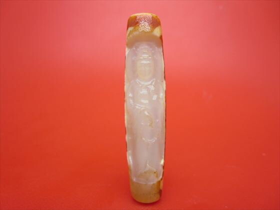 【チベット彫刻天珠】鳳凰観音天珠約58×13mm【一点物】