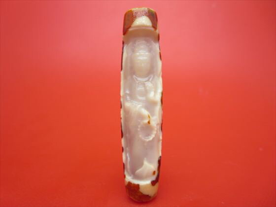 【チベット彫刻天珠】鳳凰観音天珠約58×13mm【一点物】