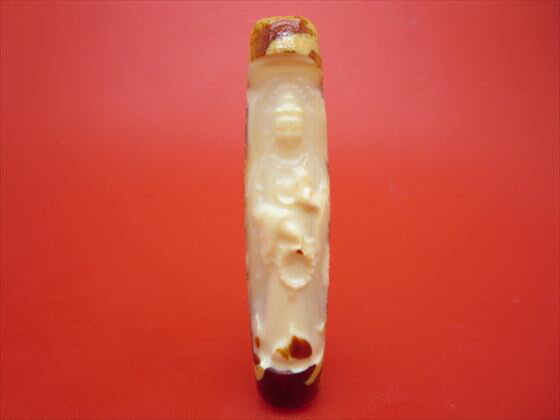 【チベット彫刻天珠】鳳凰観音天珠約58×13mm【一点物】