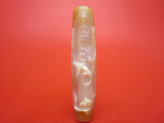 【チベット彫刻天珠】龍神観音天珠約58×13mm【一点物】