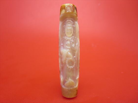 【チベット彫刻天珠】龍神観音天珠約58×13mm【一点物】