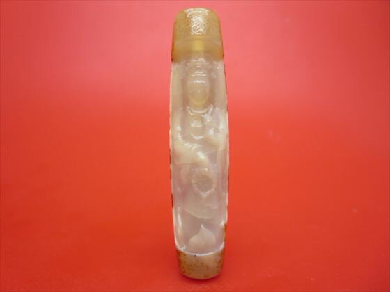 【チベット彫刻天珠】龍神観音天珠約58×13mm【一点物】