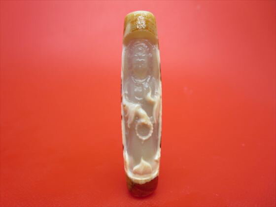 【チベット彫刻天珠】龍神観音天珠約58×13mm【一点物】