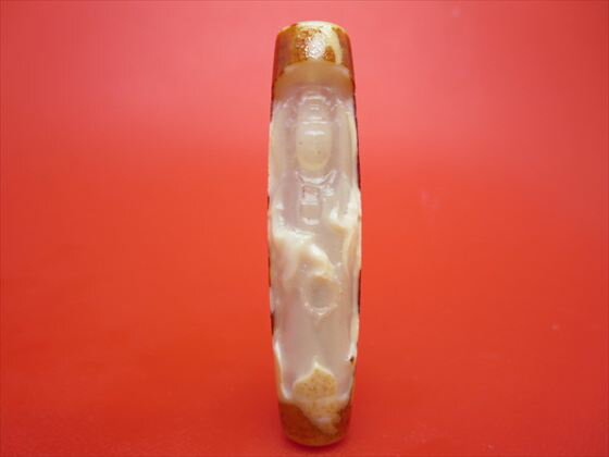 【チベット彫刻天珠】龍神観音天珠約58×13mm【一点物】