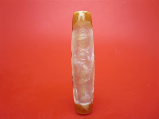 【チベット彫刻天珠】龍神観音天珠約58×13mm【一点物】