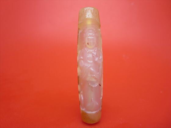 【チベット彫刻天珠】鳳凰観音天珠約58×13mm【一点物】