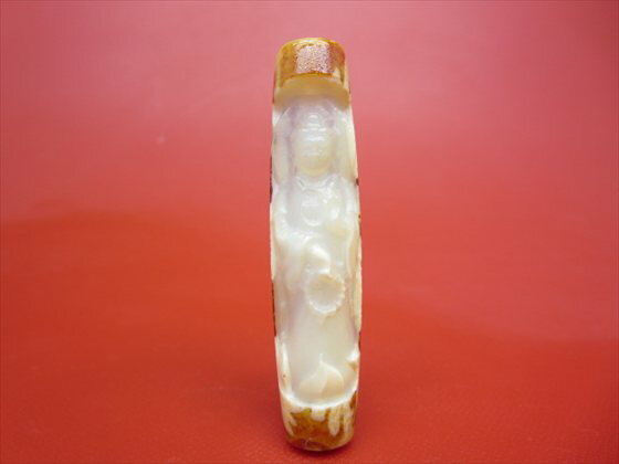 【チベット彫刻天珠】龍神観音天珠約58×13mm【一点物】