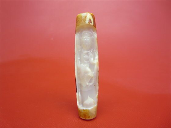 【チベット彫刻天珠】龍神観音天珠約58×13mm【一点物】