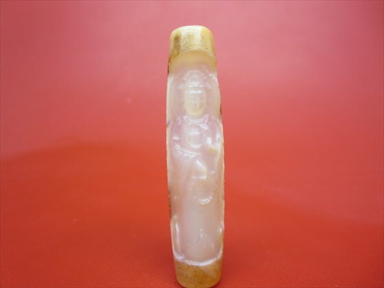 【チベット彫刻天珠】龍神観音天珠約57×13mm【一点物】