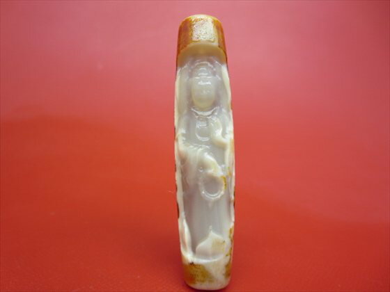 【チベット彫刻天珠】龍神観音天珠約58×13mm【一点物】