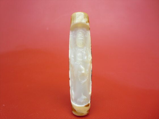 【チベット彫刻天珠】鳳凰観音天珠約57×13mm【一点物】