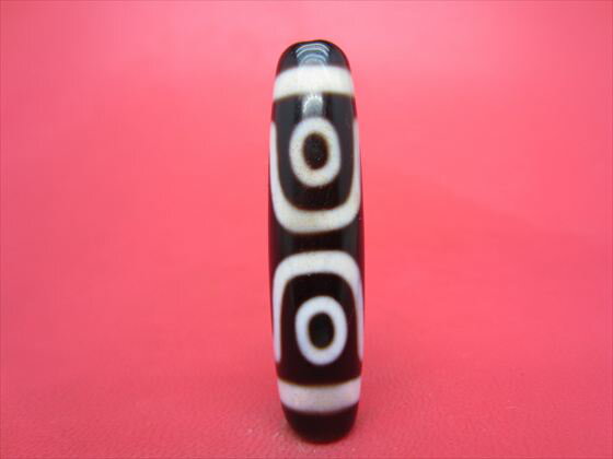 【七眼紅朱砂天珠】約48×12mm【一点物】