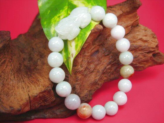 【均一ブレスレット】翡翠(ジェダイト)貔貅(ヒキュウ)品質AΦ10±0.2mm