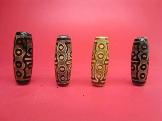 【チベット天珠】十五眼天珠30×10mm【2粒SET】