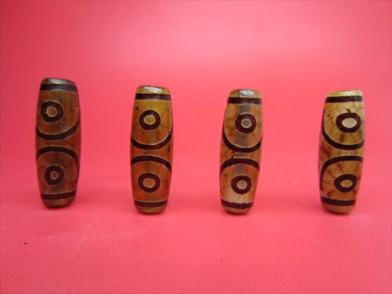 【チベット天珠】七眼天珠30×10mm【2粒SET】