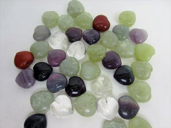 ※訳あり※【粒売り】ミックスハートカット20-20×11mm【15粒SET】