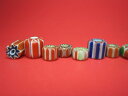 【粒売り】ネパールガラスビーズハンドメイド3.2-8×Φ6-10mm【20粒SET】