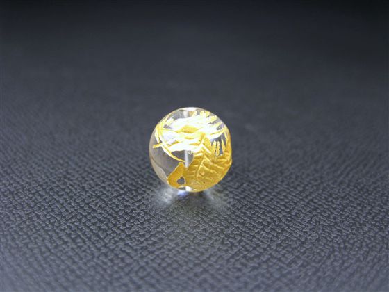 【粒売り:麒麟】水晶Φ10±0.2mm【ゴールド】