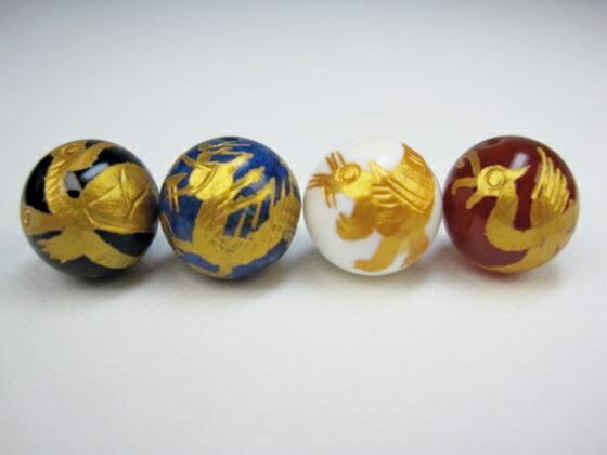 ※訳あり※【四神獣王:4種セット】ミックスΦ12±0.5mm【ゴールド】