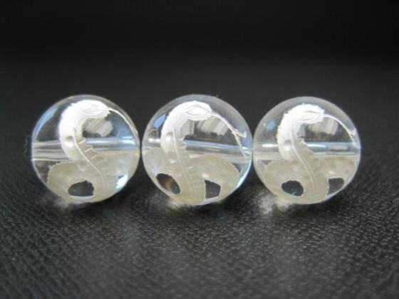 【半連売り】水晶蛇(巳年)Φ8±0.2mmΦ10±0.2mmΦ12±0.2mmΦ14±0.2mm【シルバー】