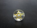 【粒売り:五芒星】水晶Φ12±0.3mm【ゴールド】