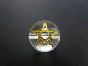 【粒売り:五芒星】水晶Φ14±0.3mm【ゴールド】