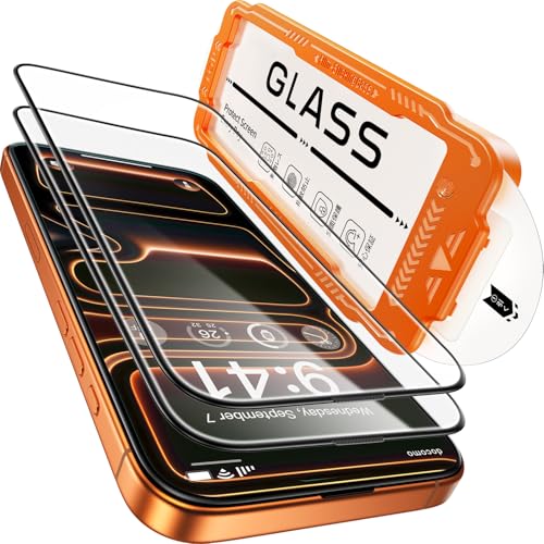 iphone 17 Pro max ガラスフィルム 米軍No.1規格航空材料&独創的なガイド枠 2枚セット いphone17 pro m..