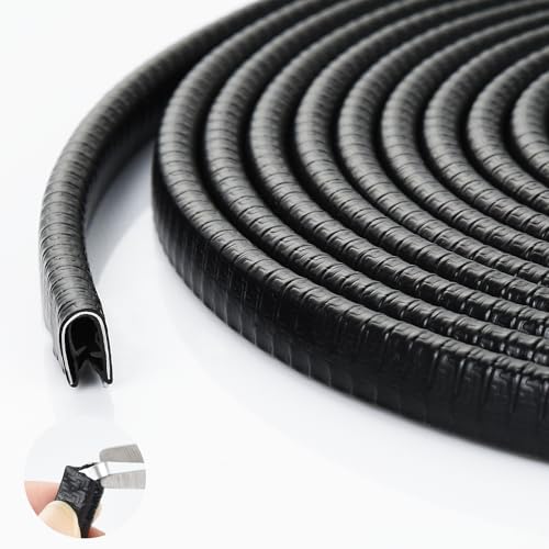 AiQInu ドアエッジプロテクター 車 傷防止 衝突防止 車用ドアモール 騒音低減 風切り音低減 ドアプロテクター U字 接着剤なし 脱着簡単