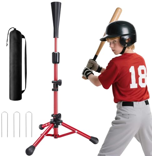 バッティングティー 高さ55-98cm無段階式 子供野球 バッティング練習 野球練習スタンド ティースタンド..
