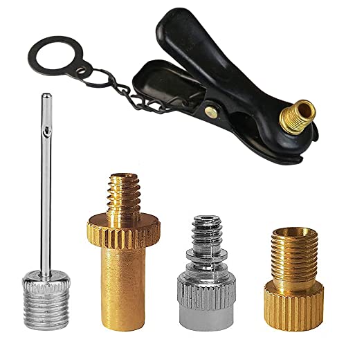 バルブアダプター 自転車バルブ 変換アダプター 5点セット 仏式/米式/英式変換 ポンプパーツ 自転車 タ..