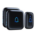 Otoori ワイヤレスチャイム IP66防水防塵 玄関チャイム 送信機電池式 受信機コンセント 300M無線範囲 配線不要 7段階音量調節 メ