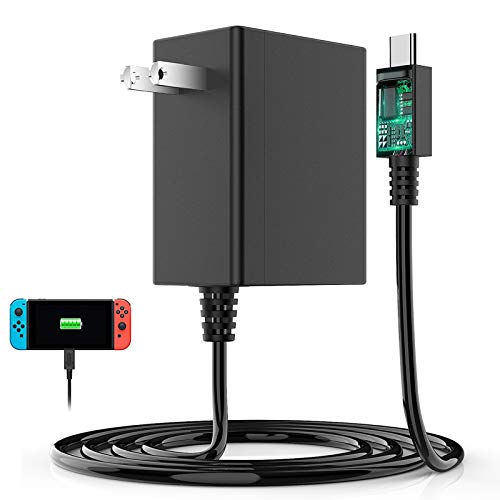 Switch用 ACアダプター 充電器 ドック代用品 TVモード対応 Type-Cコネクタ PSE認証済み 安全保護 急速充電 PD規格 1.5